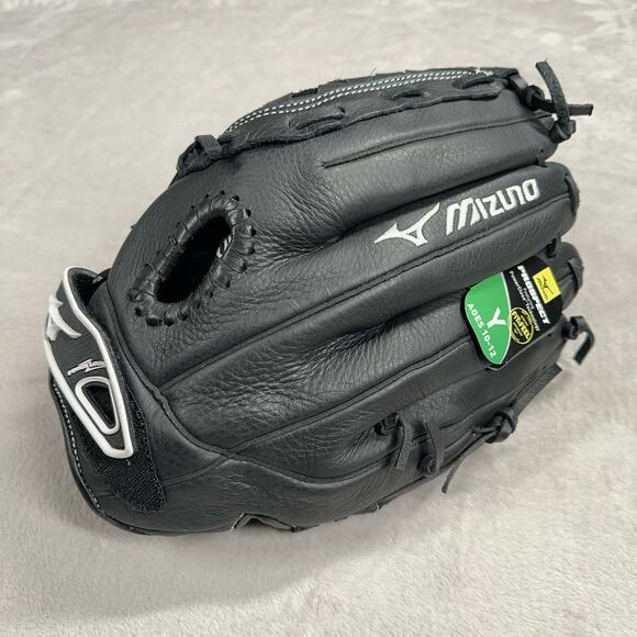 Mizuno Prospect Fastpitch Softball Glove Left Hand Throw 12.5” Black Leather NWT - Picture 1 of 9